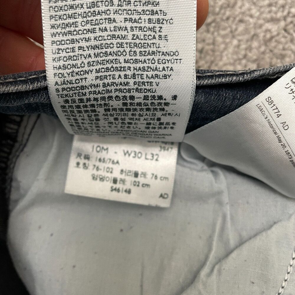 Levi's 505 Straight Denim Jeans Womens 10 Blue Cotton Casual Mid Rise 31x30.5 - Picture 6 of 15